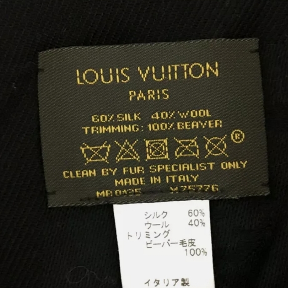 LOUIS VUITTON MONOGRAM SILK WOOL FUR SCARF/81654 - Picture 5 of 13